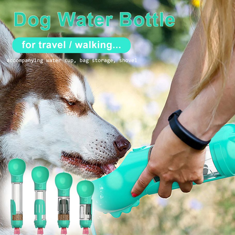 Dog Water Bottle Bowl Pet Outdoor Puppy Water Dispenser with Drinking Feeder Cup for Doggy Travel Walking Hiking