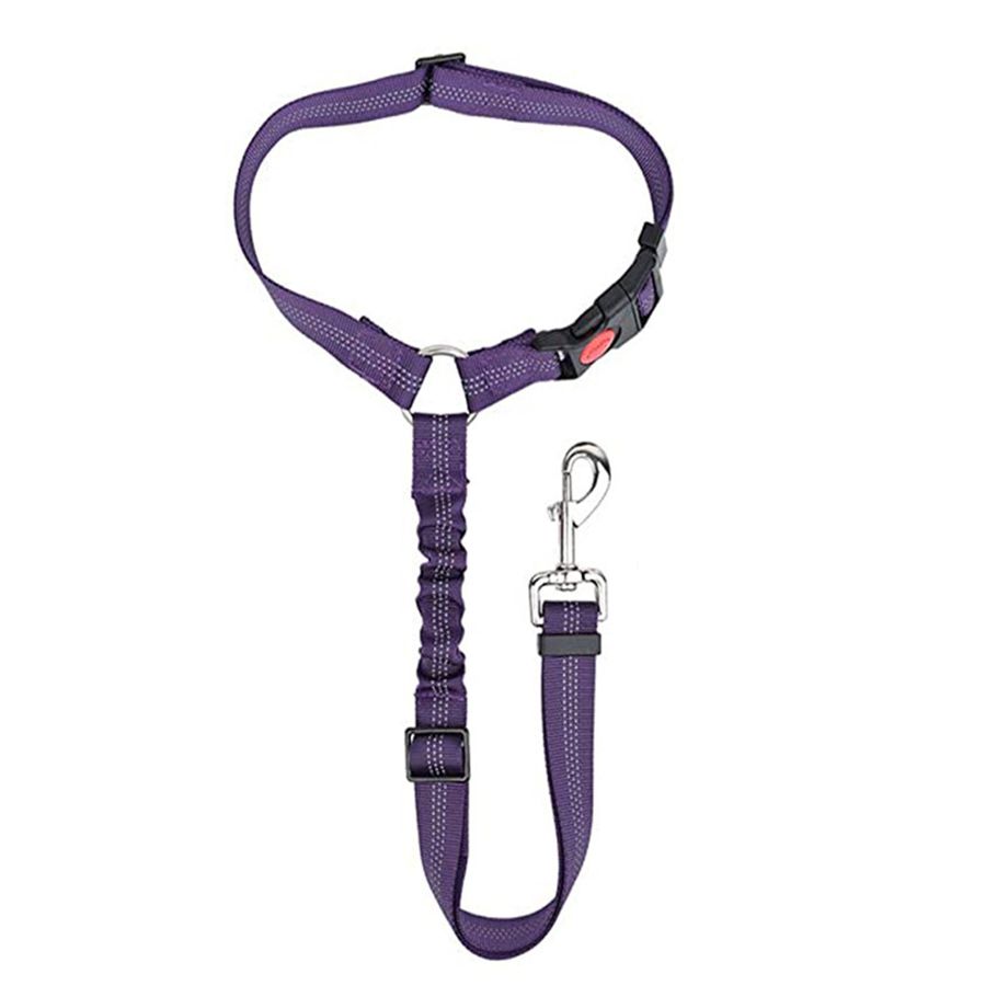 Pet Seat Belt Harness Lockable Buckle Reflective Pet Safety Strap