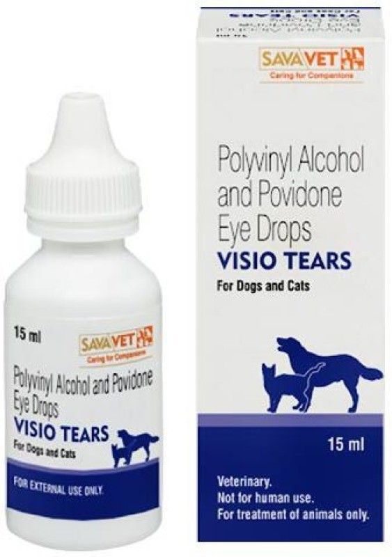 SAVA VET Visio Tears Eye Care Drops for Dogs and Cats treatment of dry eye conditions Pet Ear Eye Wipes  (Pack of 1)
