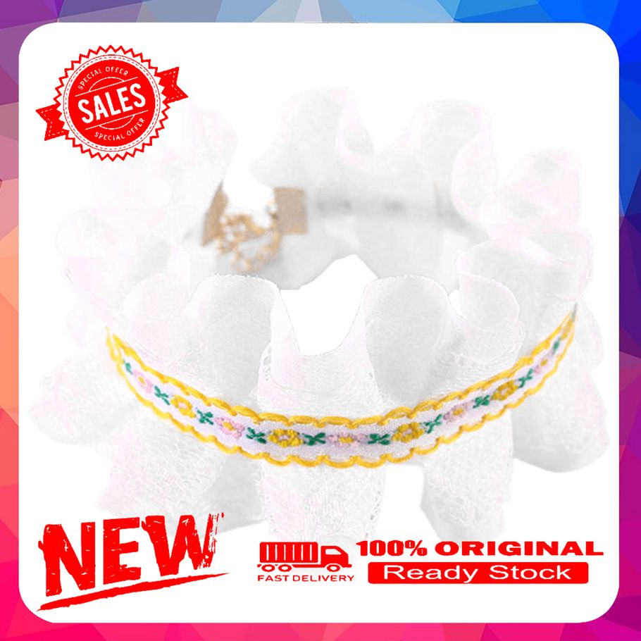 Miss cherry Cat Collar Printing Holiday Dress Up Soft Texture Pet Cats Dogs Lace Collars Headband for Christmas