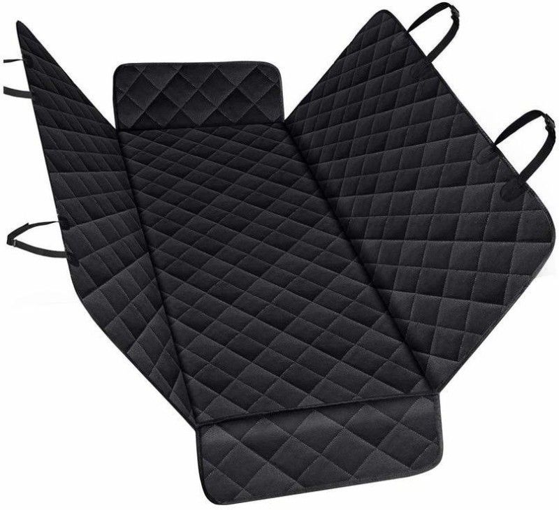 AUTO PEARL Black Fabric Water & Scratch Proof Quilted, Padded Pet Seat Cover Dog Pet Mat