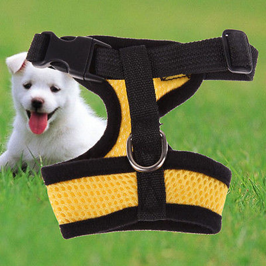 High quality  Harness Vest Adjustable Breathable  Harness Nylon Mesh Vest Harness for  Collar Pet  Chest S