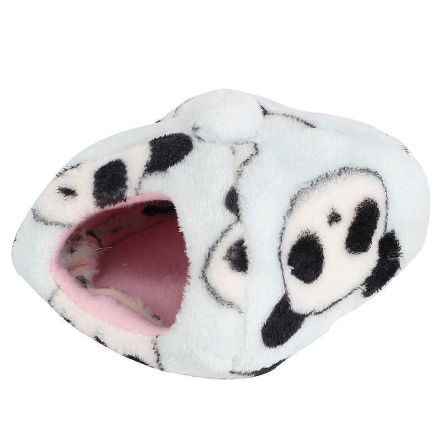 Hamster Nest Panda Sky Blue Winter Thicken Plush Cloth Pet House Hedgehog Bed for Guinea Pig Flying Squirrel