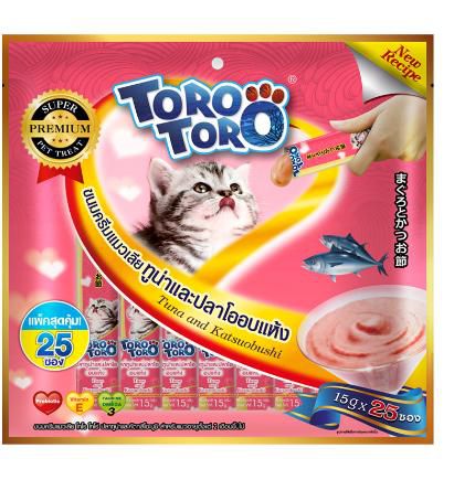 Toro Toro Lickable Treat - Tuna with Katsuobushi  15 g. (5 pcs./Pack)