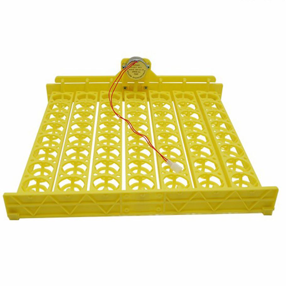 High Incubation Rate Uniform Heating Bird Egg Incubator Automatic Egg Turning Hollow And Breathable Egg Tray - yellow 56egg 220v