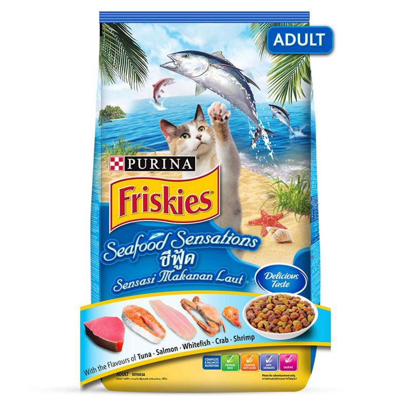 Purina Friskies Seafood Sensation Adult Cat Food  450gm