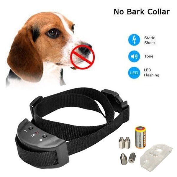 cute 7 Gears Rechargeable Ultrasonic Electric Anti Dog Bark Collar Stop Dog Barking Collar for Dog Bark Control & Remote Training