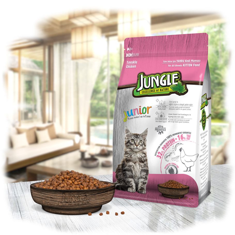 Jungle Kitten Cat Food Chicken Flavor 500g - Cat Food