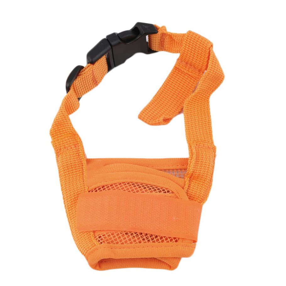 Dog Pet Mouth Bound Device Safety Adjustable Breathable Muzzle Stop Biting