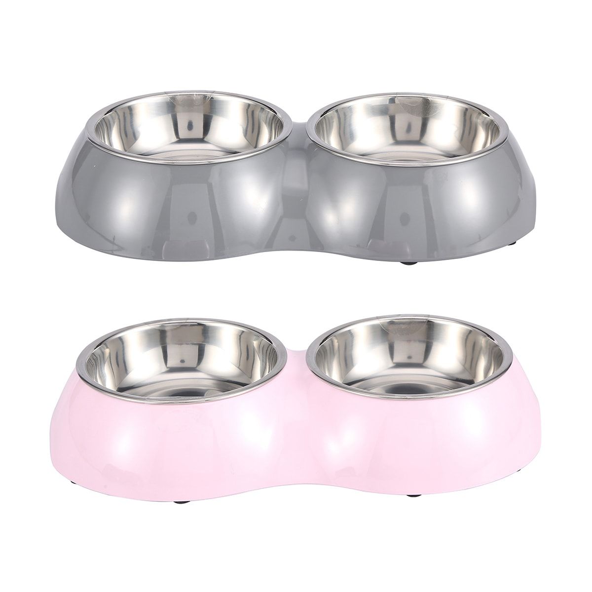 Pet Bowl Twin Melamine - Assorted