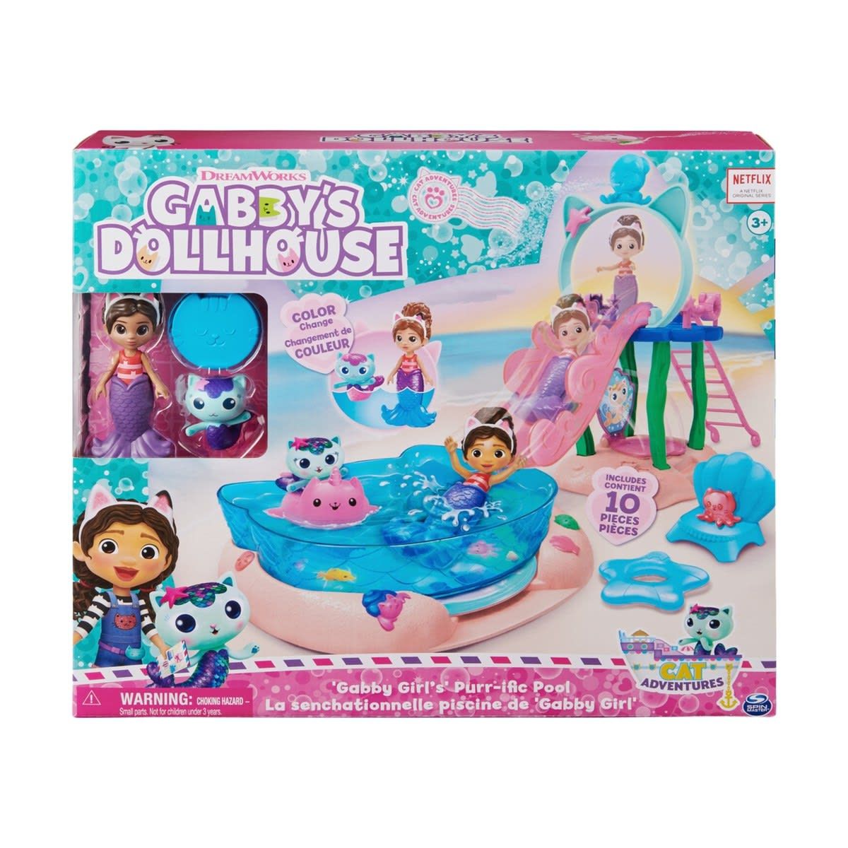 DreamWorks Gabby's Dollhouse Gabby Girl's Purr-ific Pool