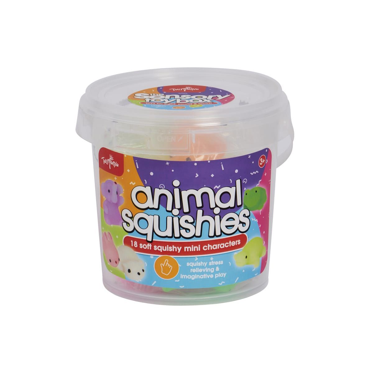 18 Piece Toy Mania The Sensory Toy Box Animal Squishies