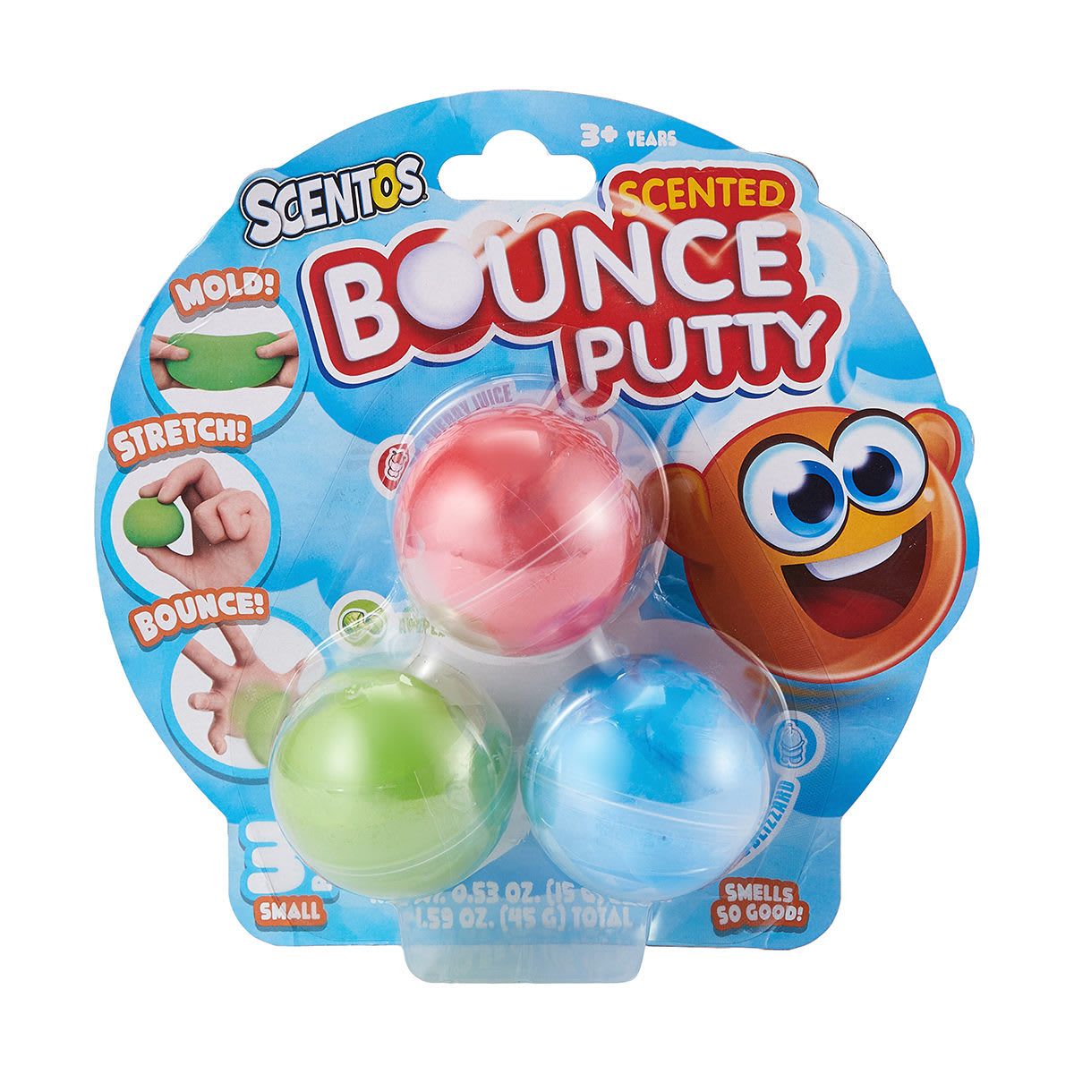 3 Pack Scentos Scented Small Bounce Putty
