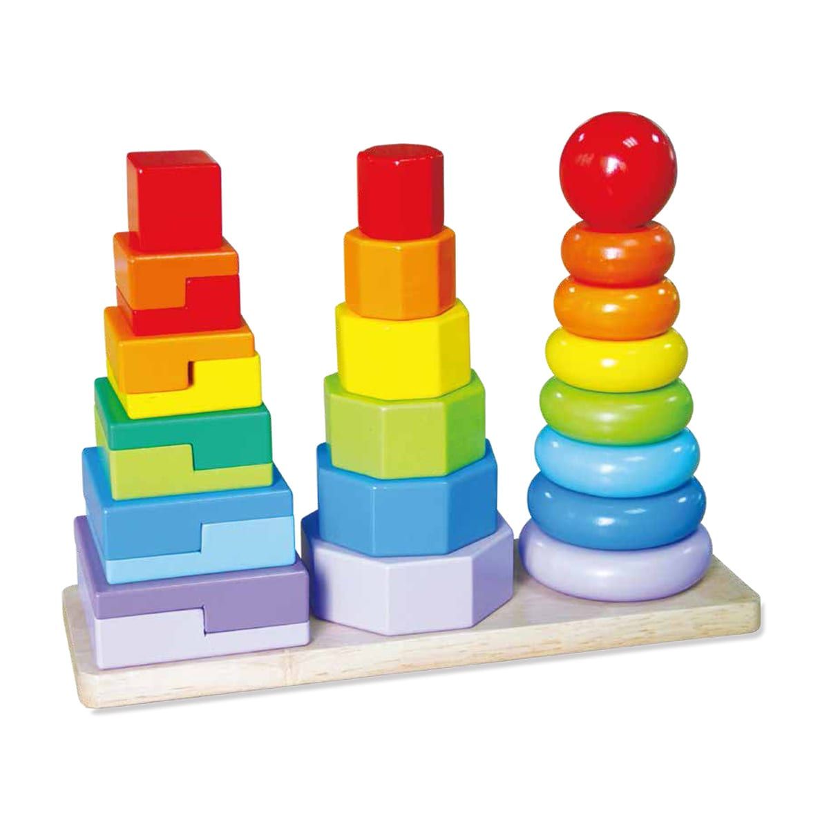 Wooden Stacking Shape Sorter