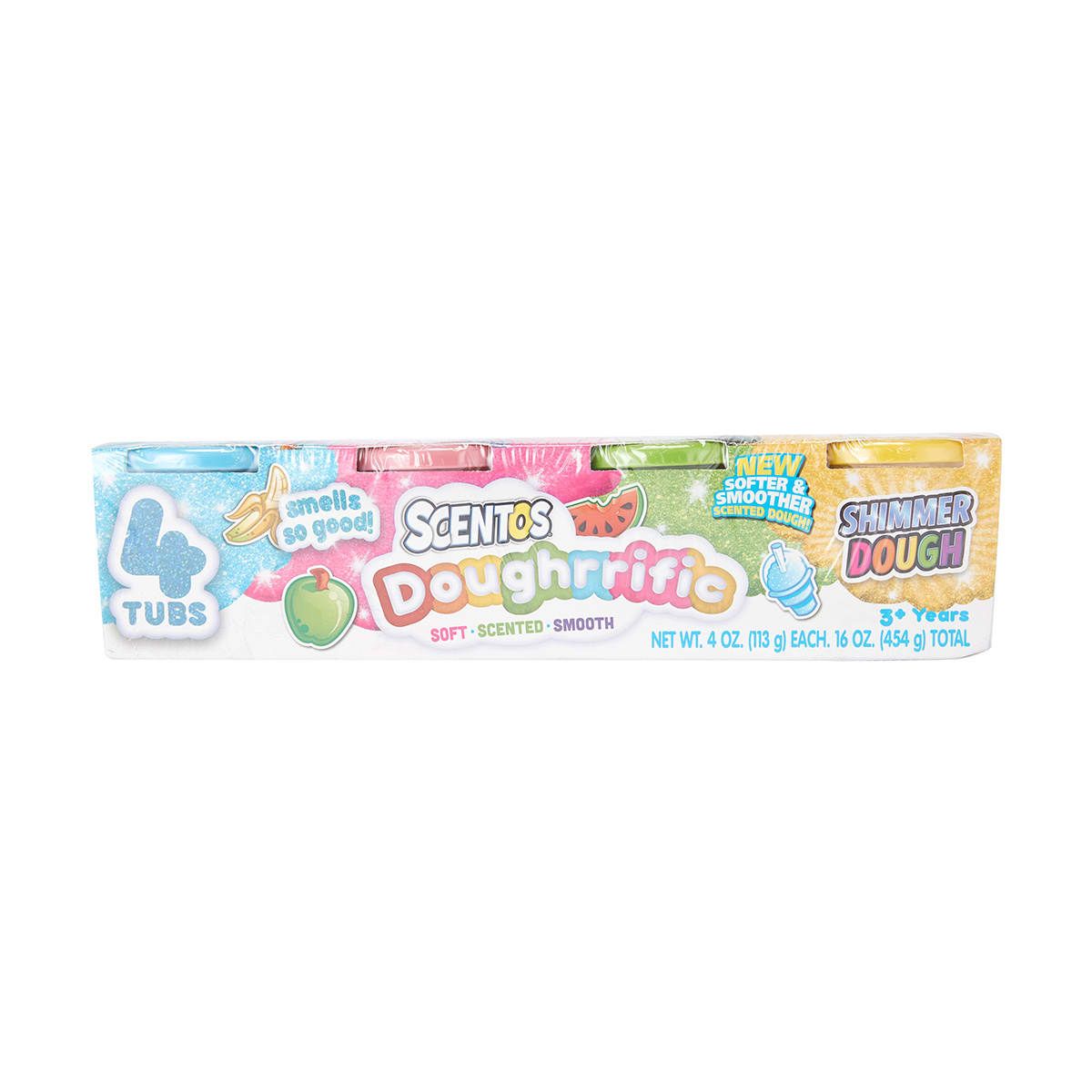 4 Pack Scentos Doughrrific Shimmer Dough Tubs