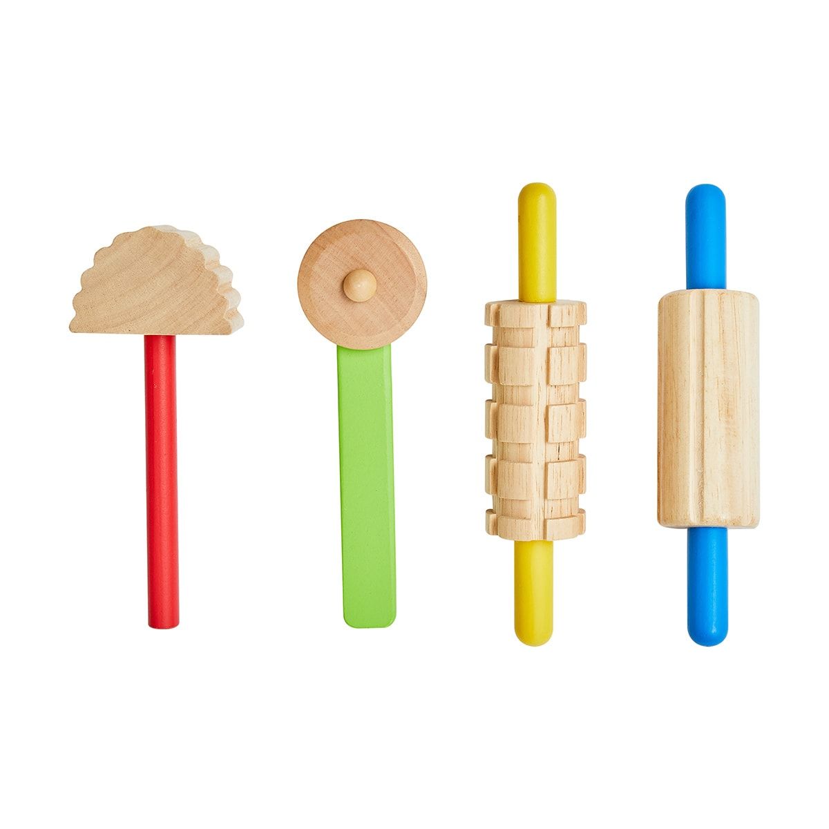 4 Piece Wooden Dough Tools