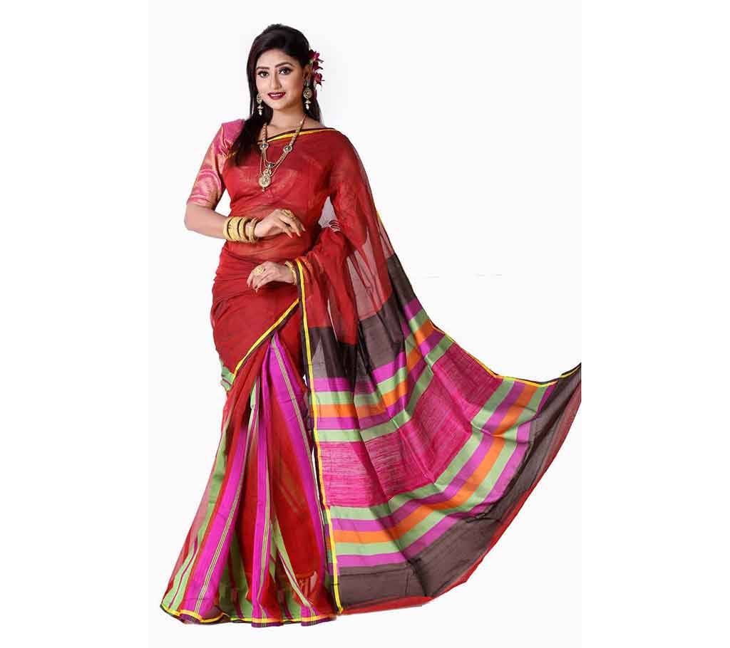 Multi Color Tangail half silk sharee 