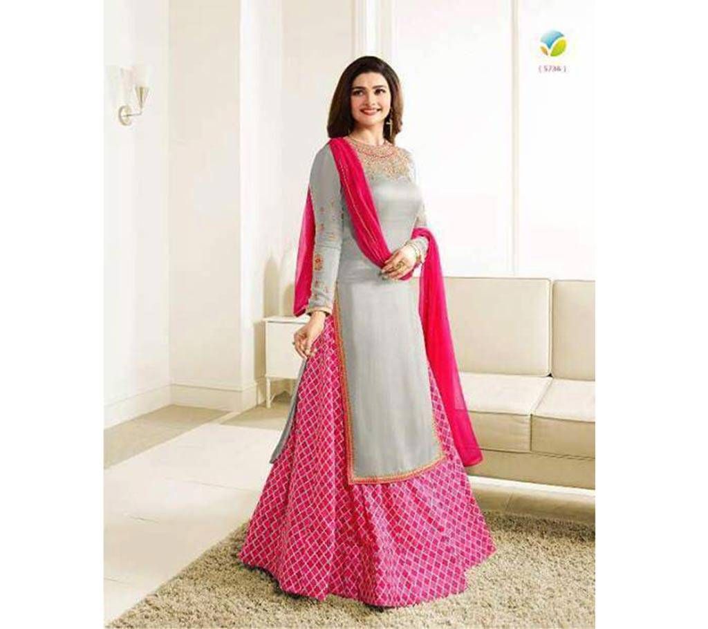 unstitched Georgette embroidery dress-copy 