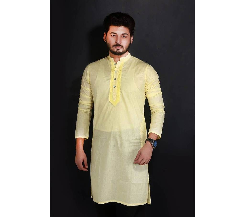 Semi-long Gents Cotton Panjabi 898