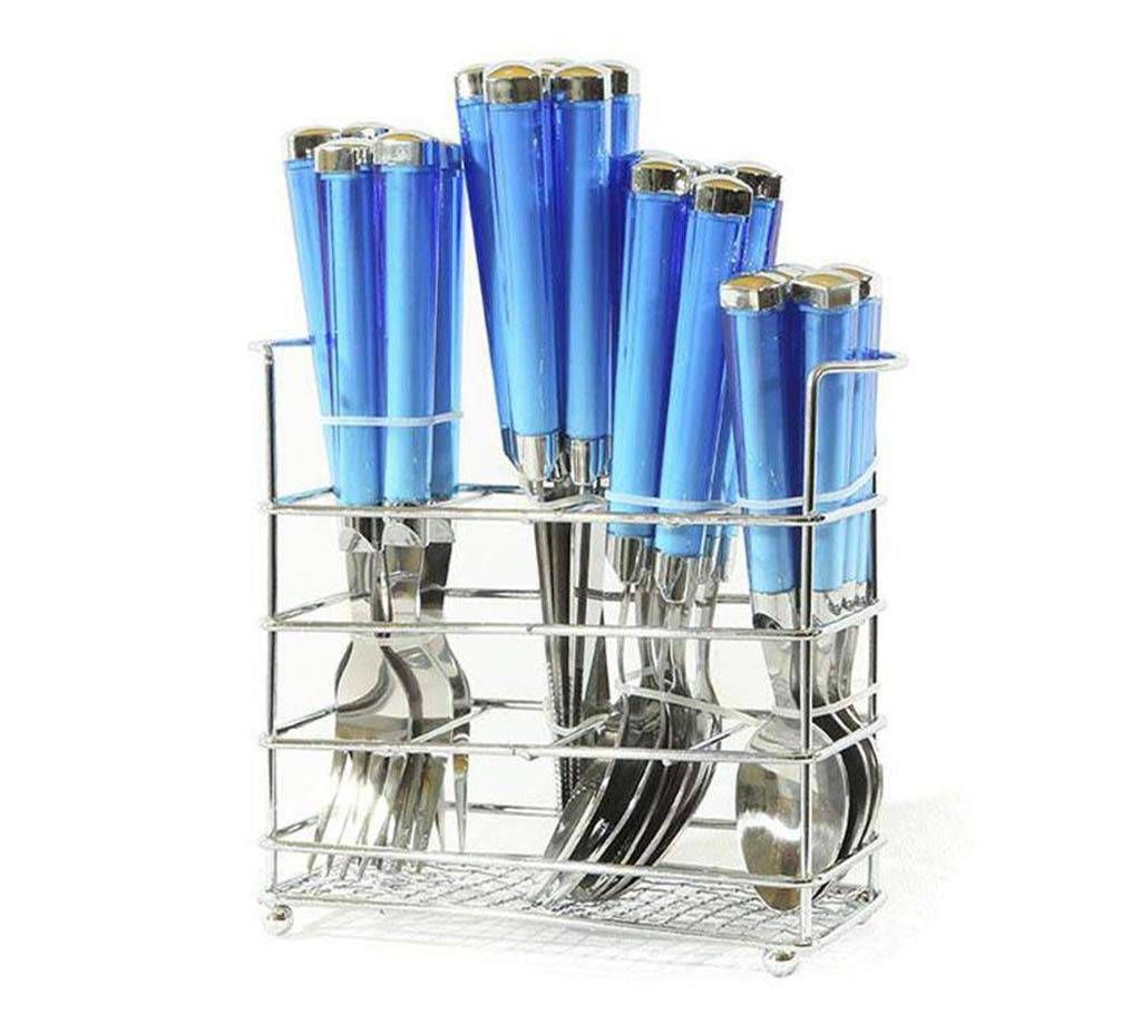 24 Piece Spoon Set - Blue