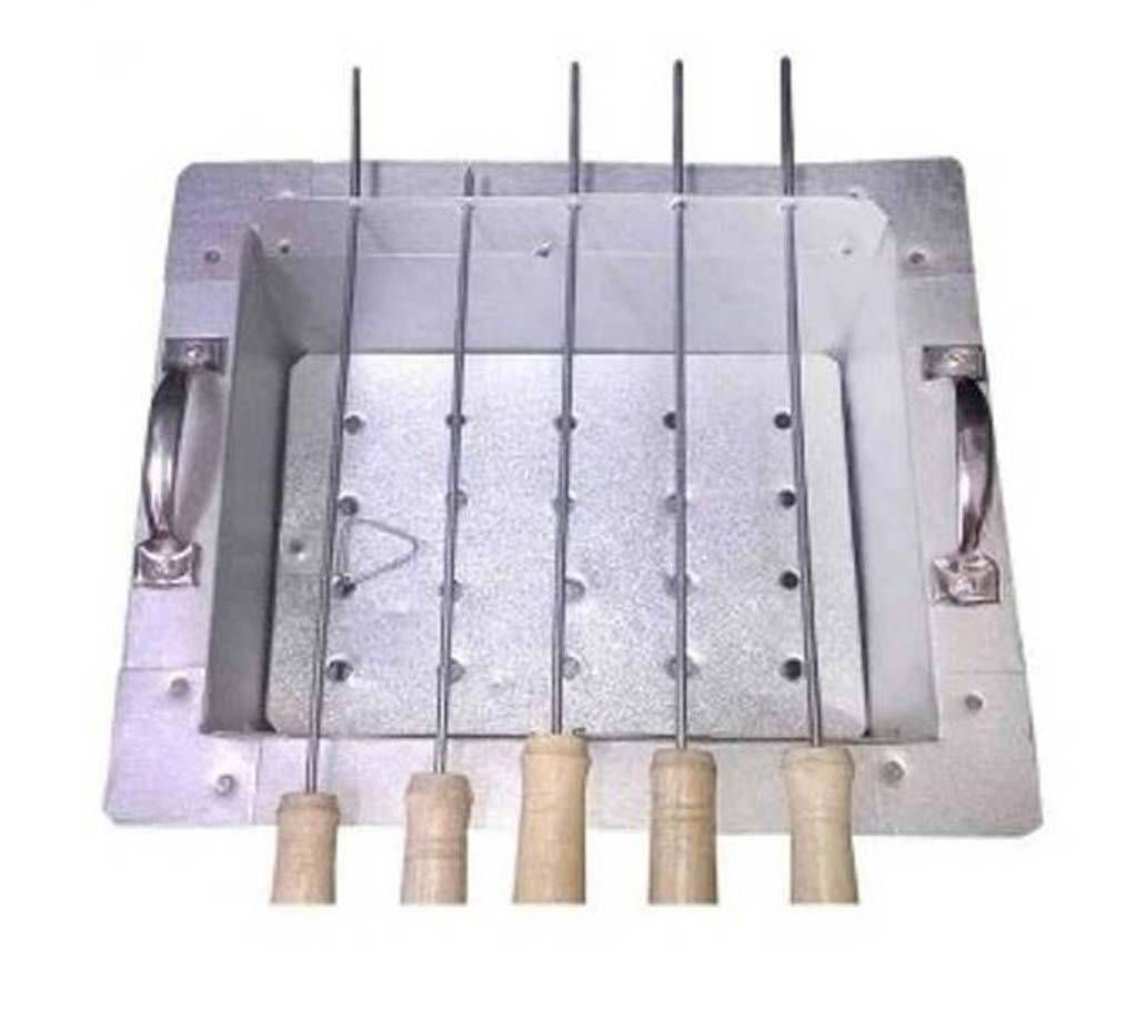 Bar-B-Q Stand with 4 Stick - Silver
