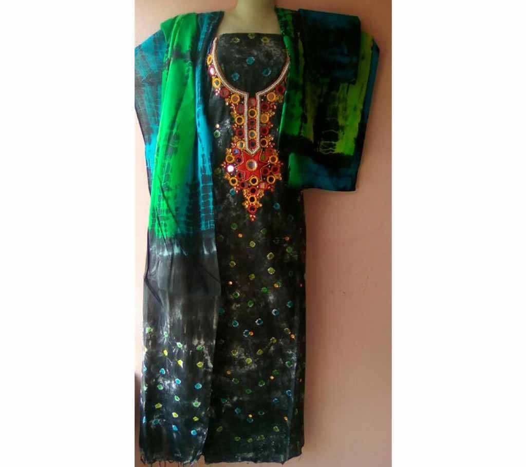 Unstitched Printed Design Cotton Three Piece