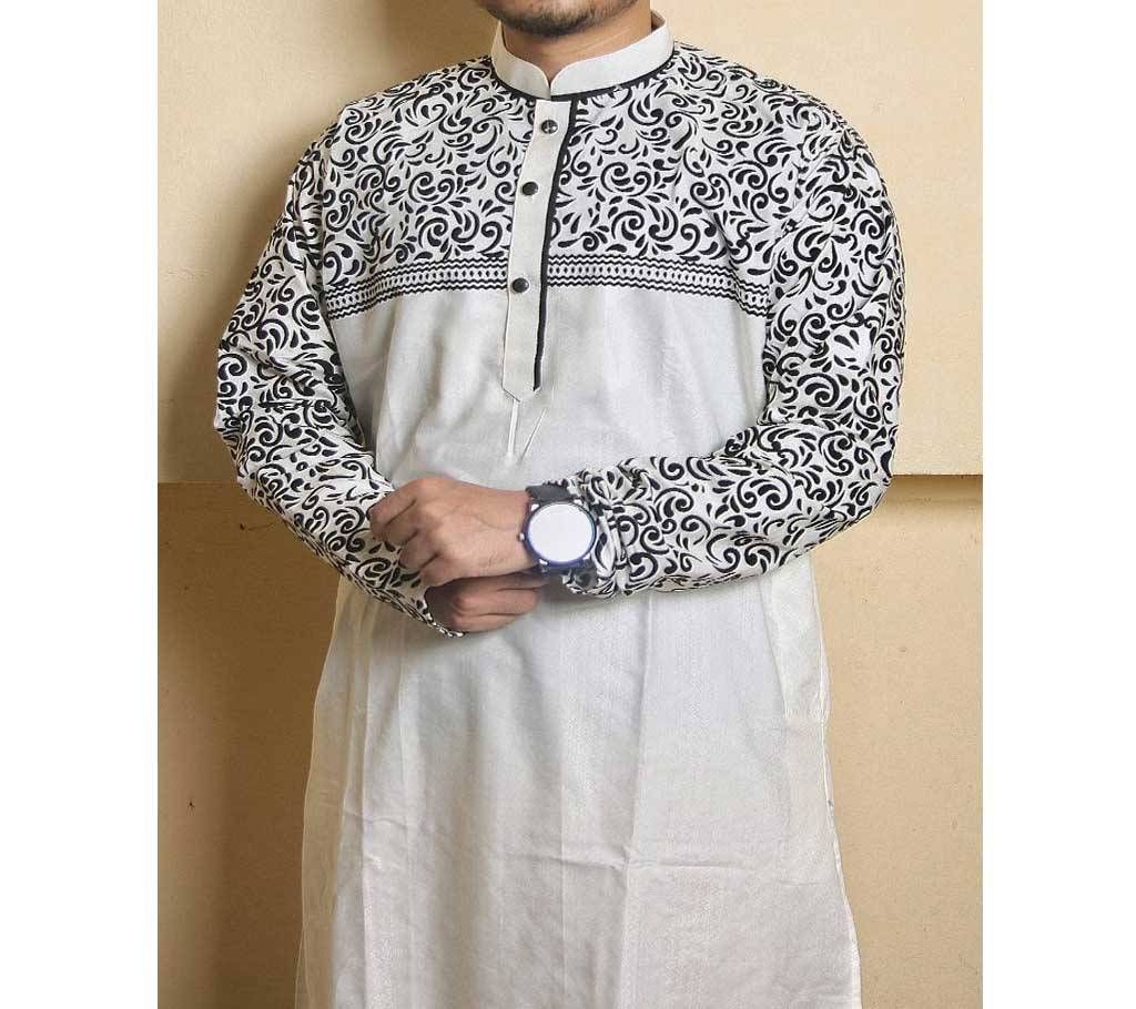 premium exclusive semi long cotton punjabi for men 