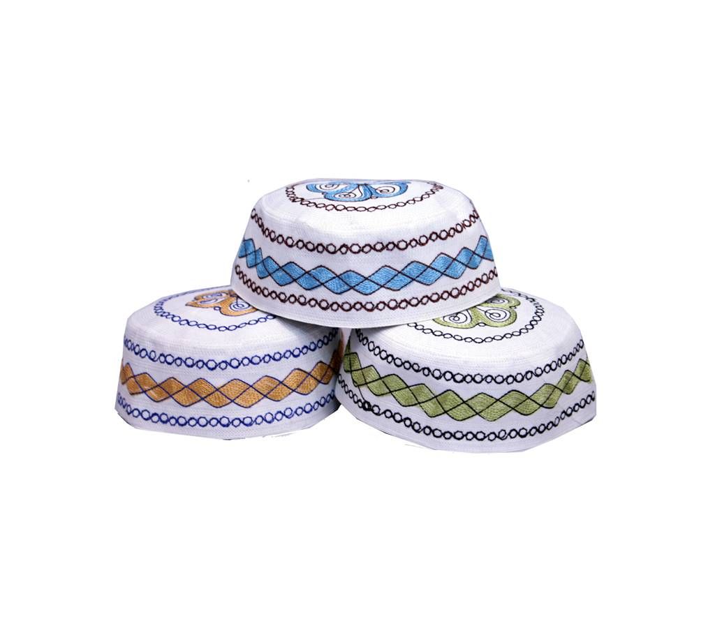 EMBrOiDeRY WORK MENS MUSLIM CAP - 1 pcs