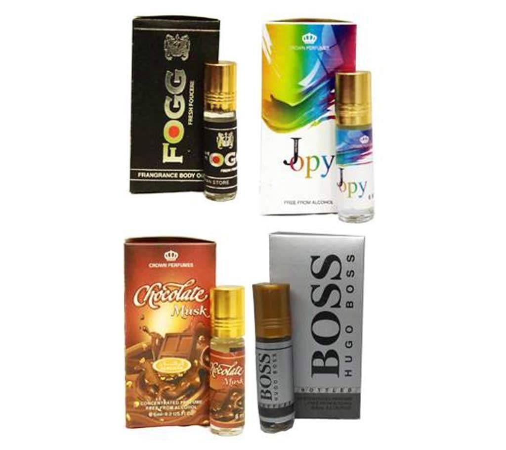 6 ML Janatul Roll On Perfume Combo  of 4pcs 