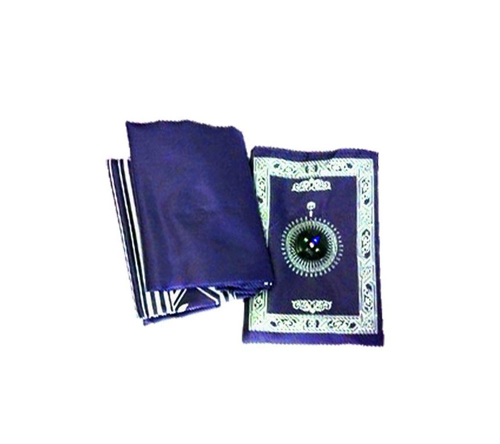Portable Pocket Prayer Mat Jaynamaz with Qibla Direction Compass