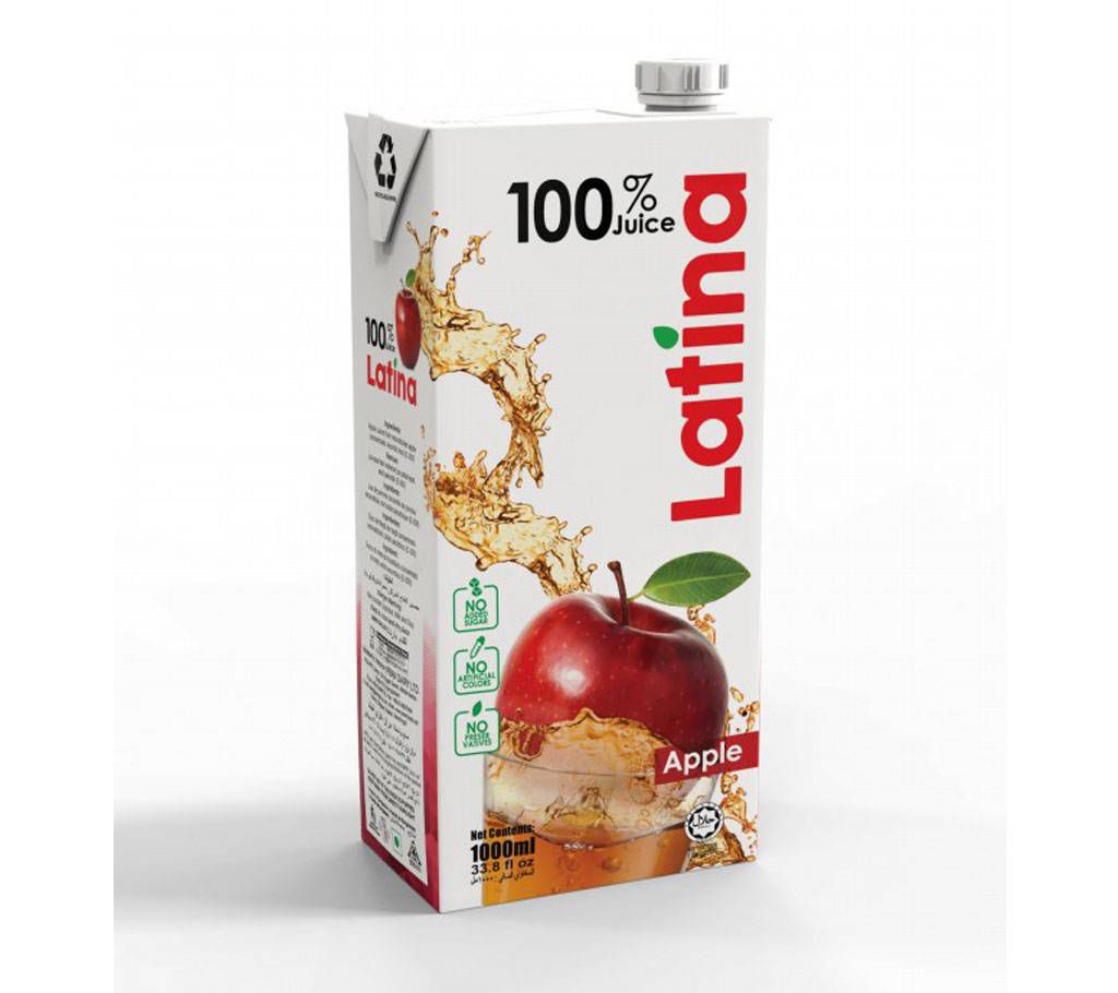 LATINA 100% Juice 1ltr - Apple - 33490
