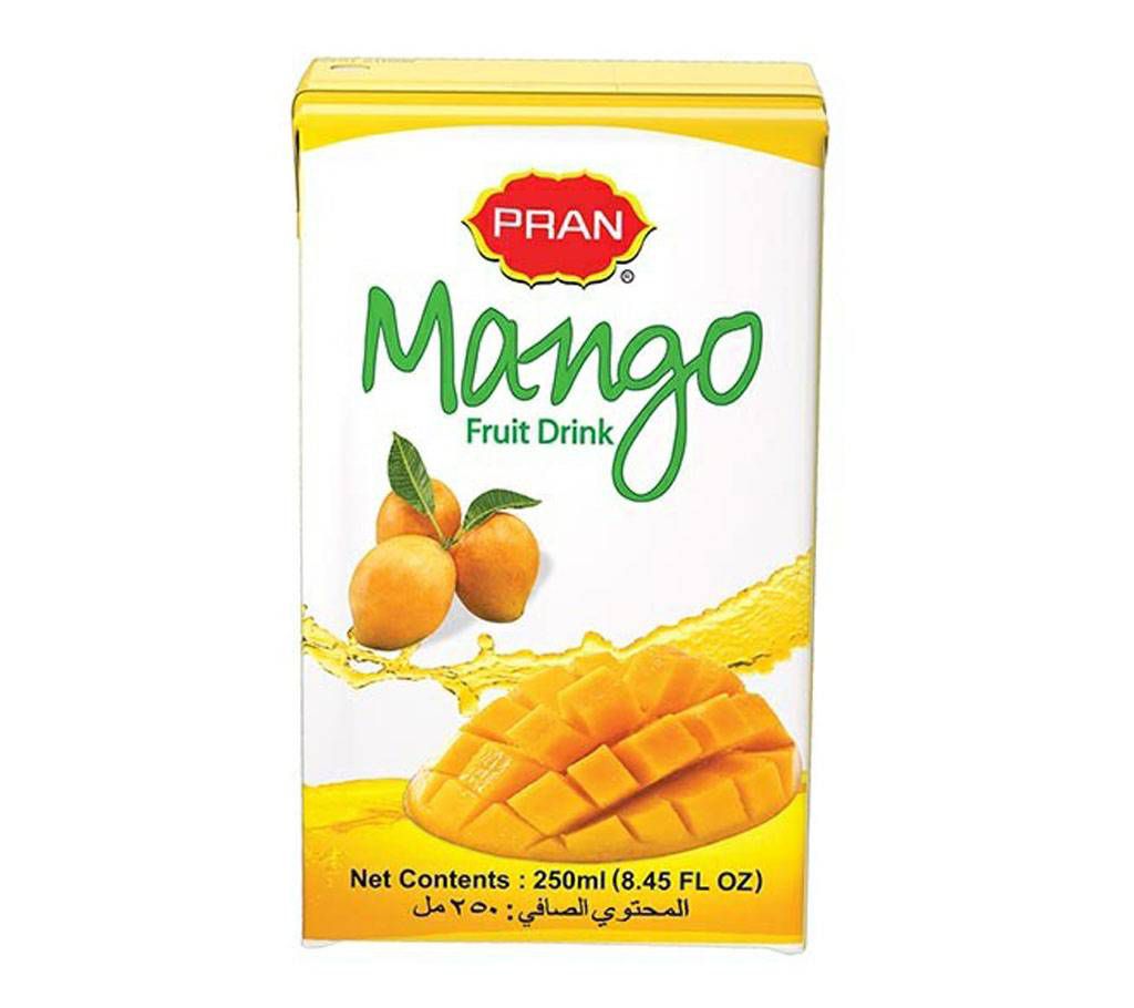 Pran Mango Fruit Drink 250ml (Tetra Pack) - 31002
