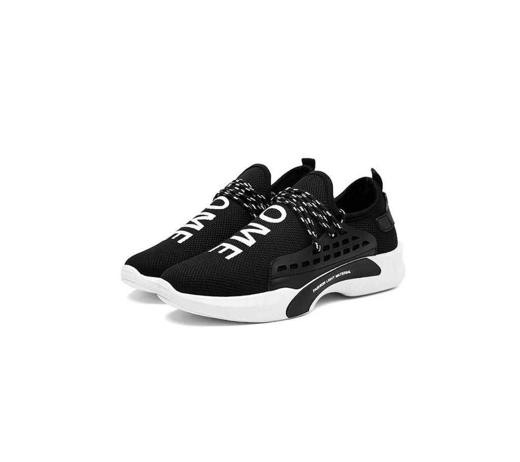 Men Casual Shoes Men Sneakers Mesh Breathable Black