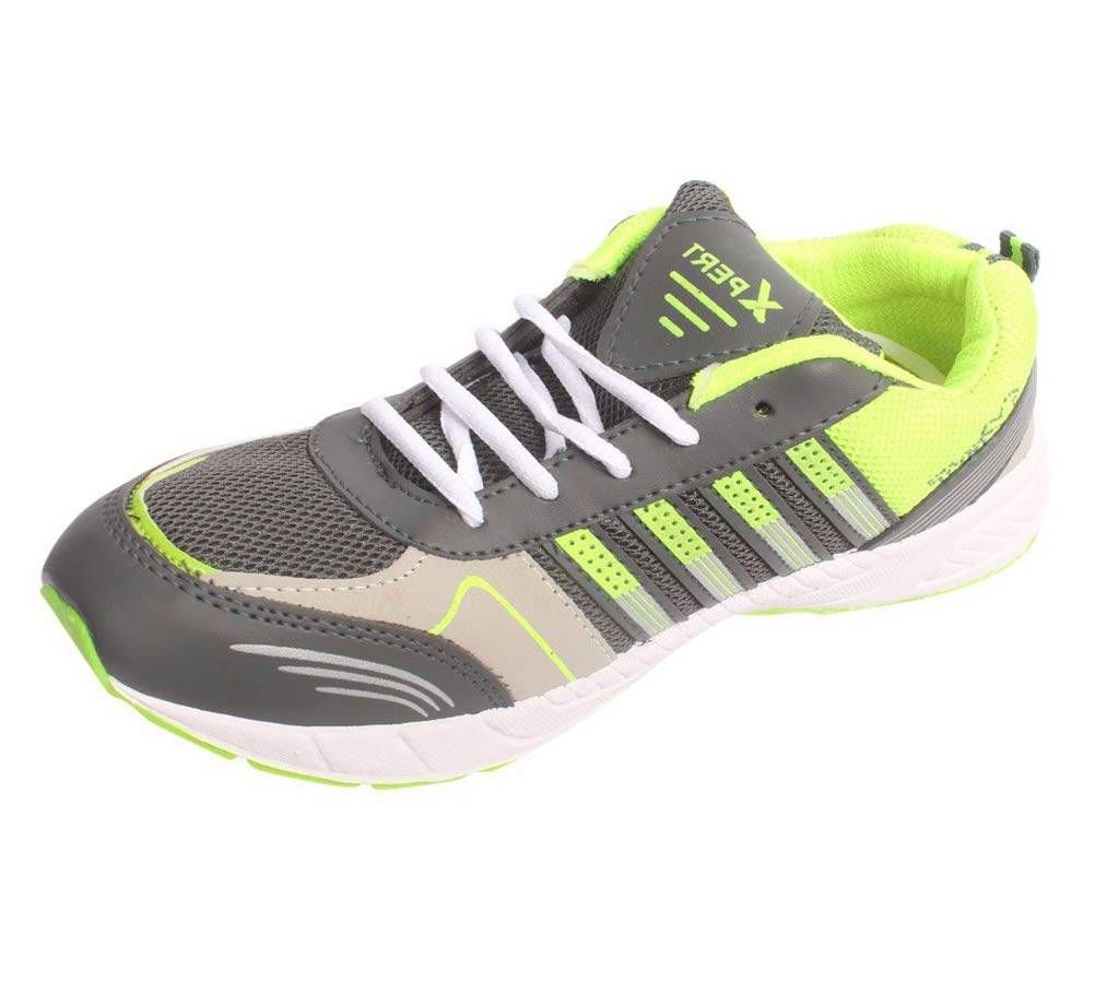 Menz lemon green striped sneakers