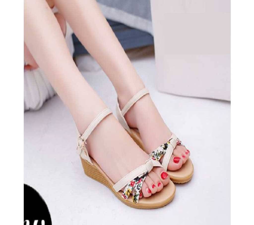 Cream Color belt Sandals for Ladies 