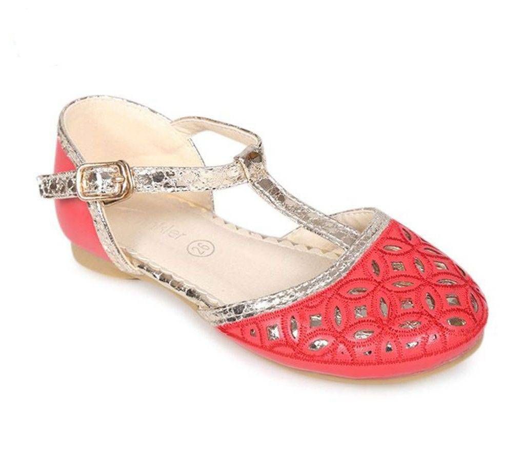 Twinkler Red Leather Junior Girl's Sandal