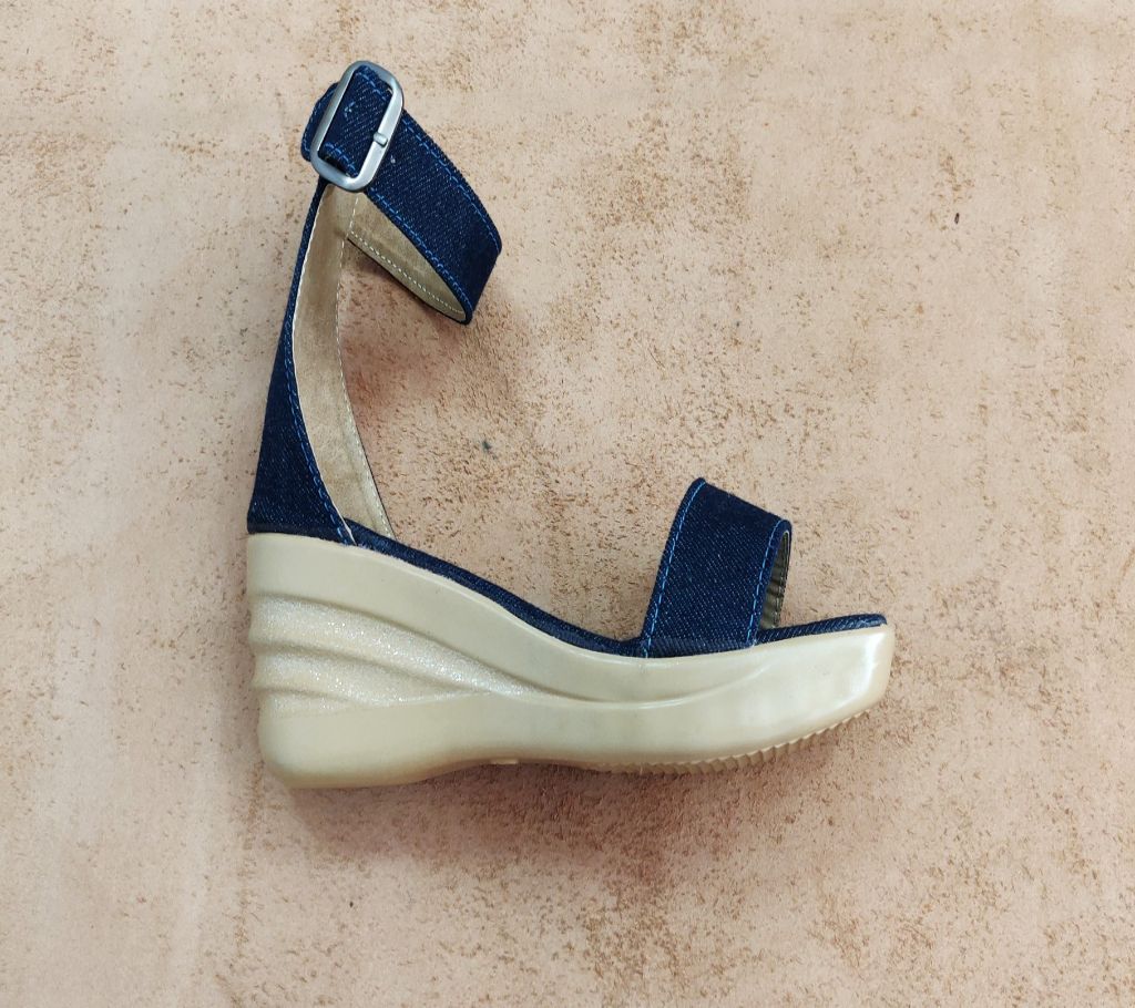 Navy-Blue Leather Sandal for Women