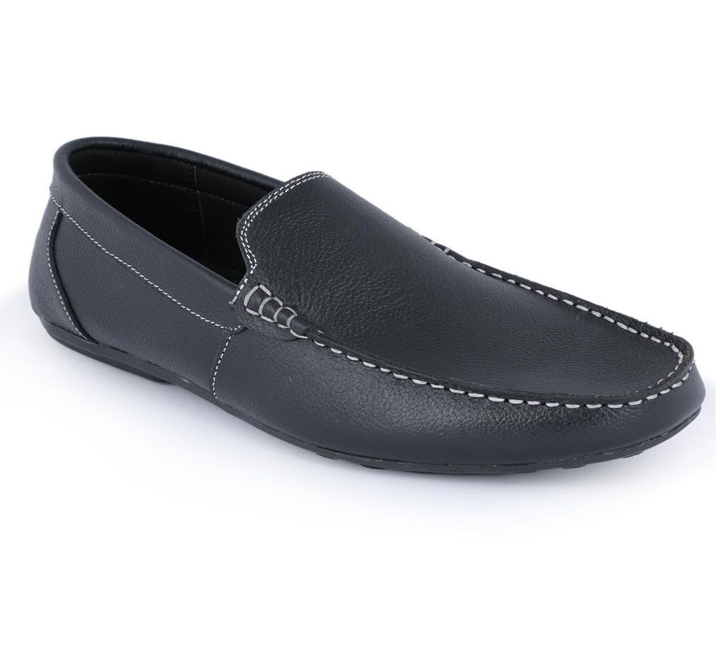Leather Loafer For Men - Black