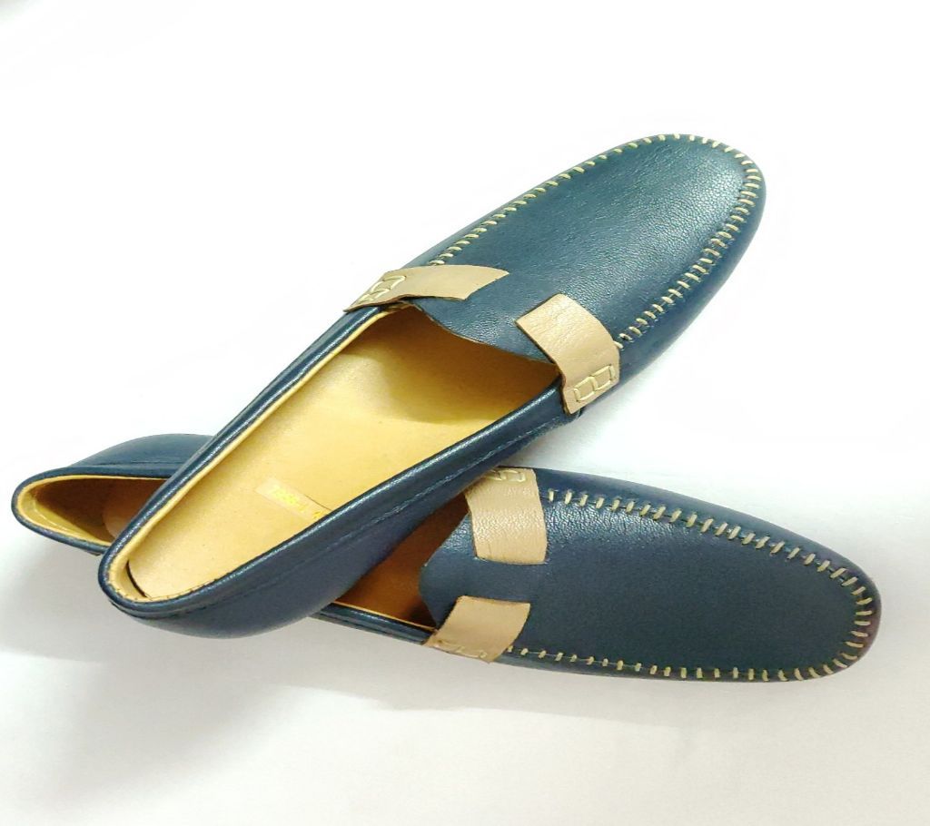 Navy-blue Genuine Leather Loafer for Men