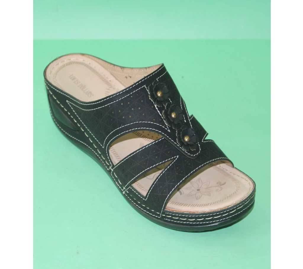 Artificial Leather Balanced Heel for Women 