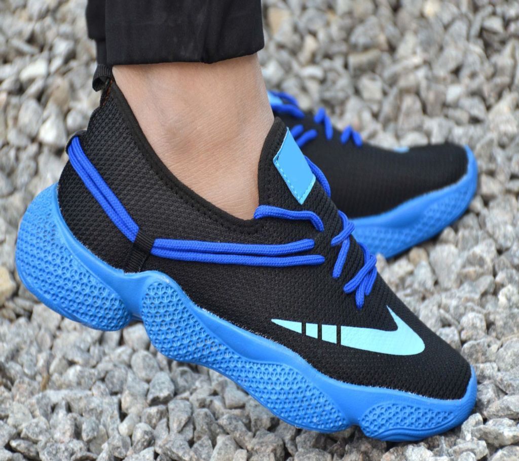 Black Mesh Men Sport Sneaker Shoes