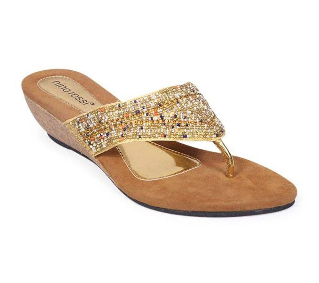 Nino Rossi Natural Multi Color Leather Ladies Heel Sandal