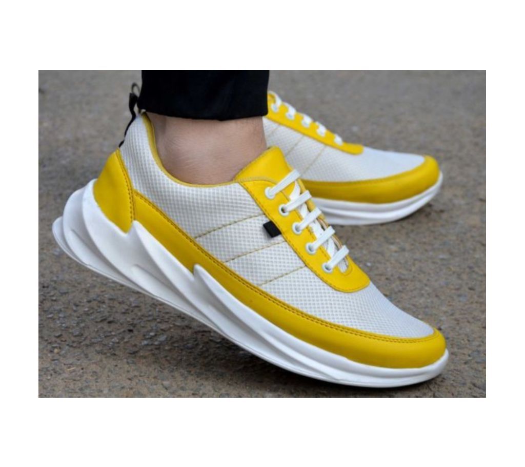 Yellow Mesh Men Sport Sneaker Shoes19