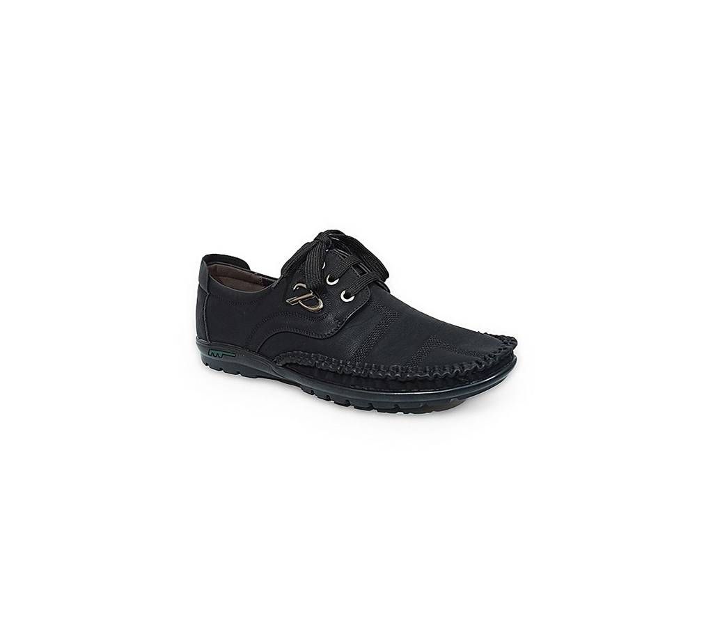 Black PU Leather Loafer for Men