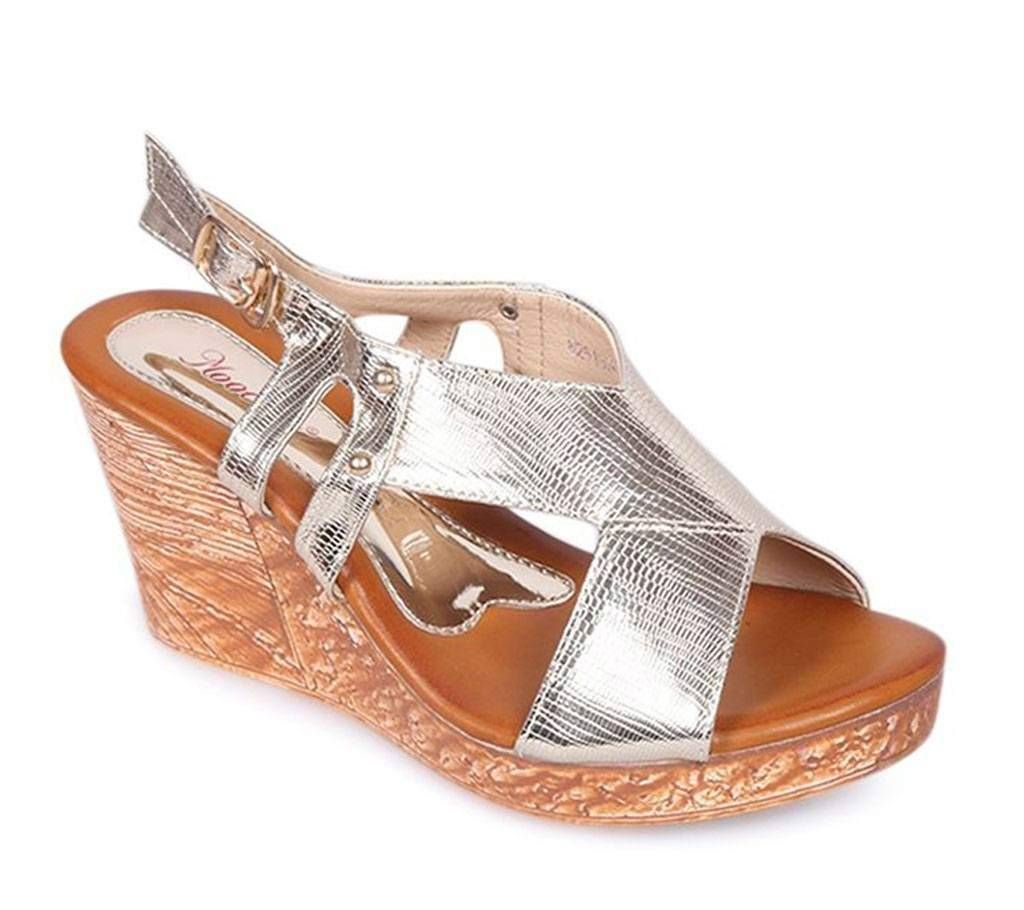 Moochie Golden Ladies Leather Heel Sandal
