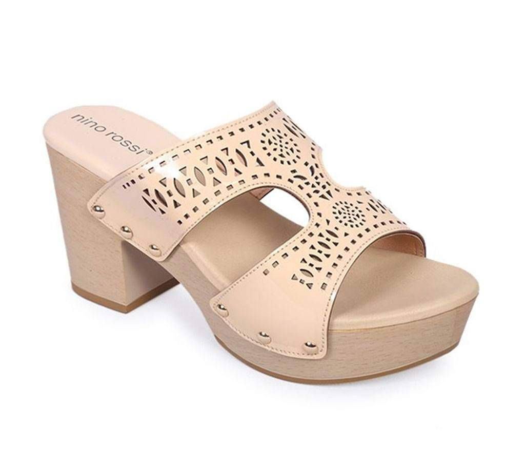 Nino-Rossi Beige Ladies Artificial Leather Heel Sandal