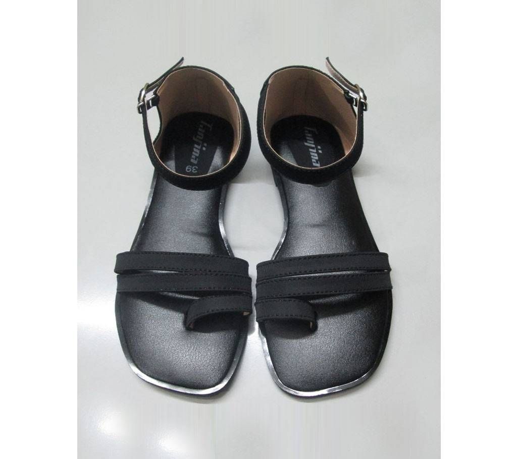 Black Smart Casual Sandal For Women
