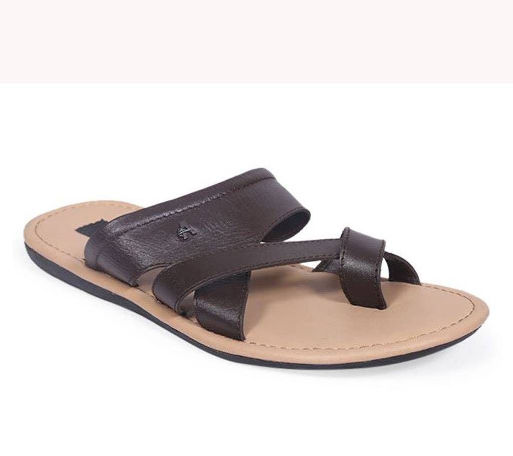 Apex Dark Brown Leather Men's sandal