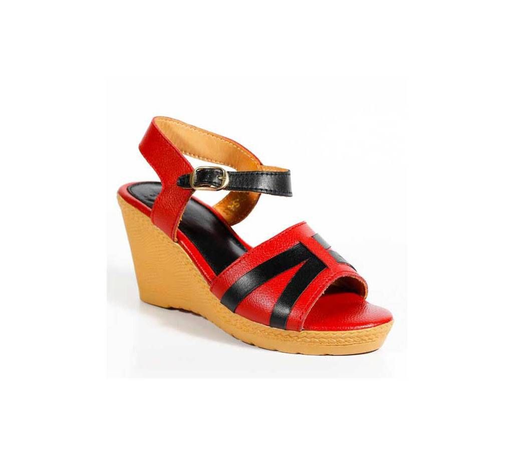 Ladies Leather Casual High Heel Sandals 