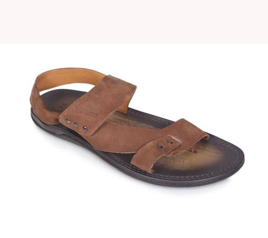 Venturini Men's Brown Leather Sandal


